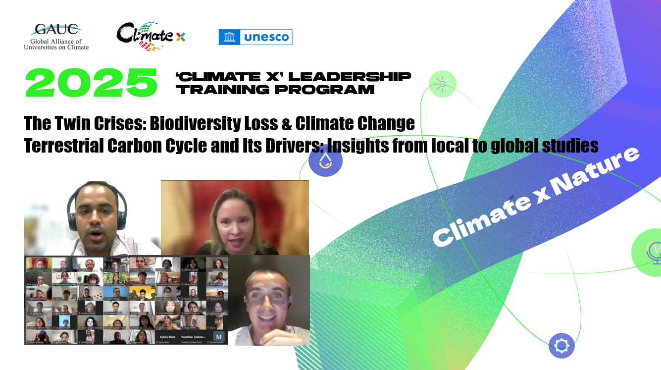 Dr. Lawrence and Dr. Naidu Joint Session on Climate x Nature in 2025 ‘Climate x’ Leadership Training Program